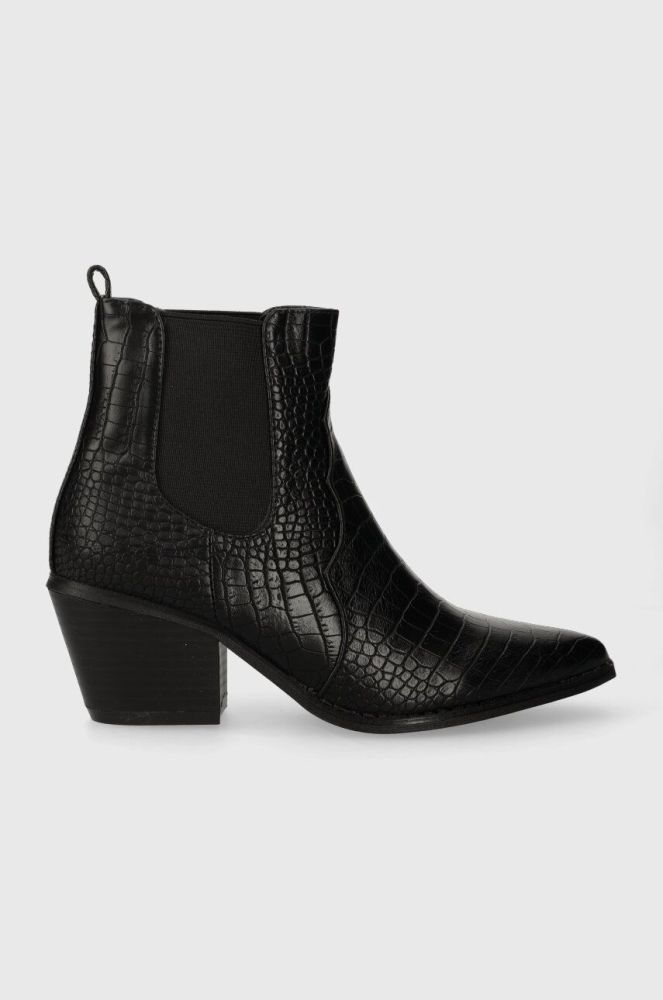 Черевики Answear Lab жіночі колір чорний каблук блок (3535267)