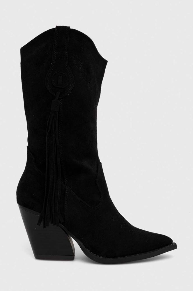 Черевики Answear Lab жіночі колір чорний каблук блок (3525316)