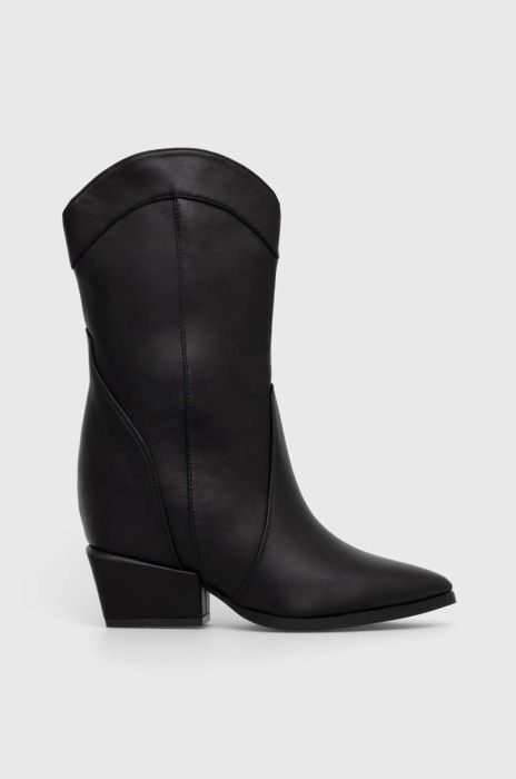 Черевики Answear Lab жіночі колір чорний каблук блок (3594055)