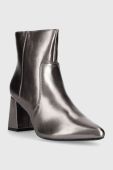 Черевики Answear Lab жіночі колір срібний каблук блок злегка утеплена (3592319)