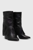 Черевики Answear Lab жіночі колір чорний каблук блок (3603838)