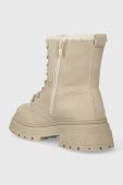 Черевики Answear Lab жіночі колір бежевий на плоскому ходу утеплене