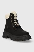 Черевики Answear Lab жіночі колір чорний на плоскому ходу утеплене (3615547)