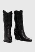 Черевики Answear Lab колір чорний каблук блок
