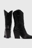 Черевики Answear Lab колір чорний каблук блок