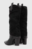 Чоботи Answear Lab жіночі колір чорний каблук блок утеплене (3655921)