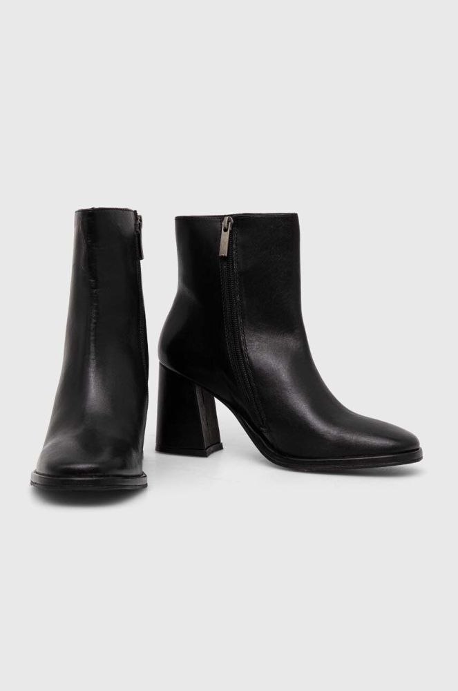 Шкіряні черевики Answear Lab жіночі колір чорний каблук блок (3645986)