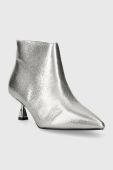 Черевики Answear Lab жіночі колір срібний каблук блок