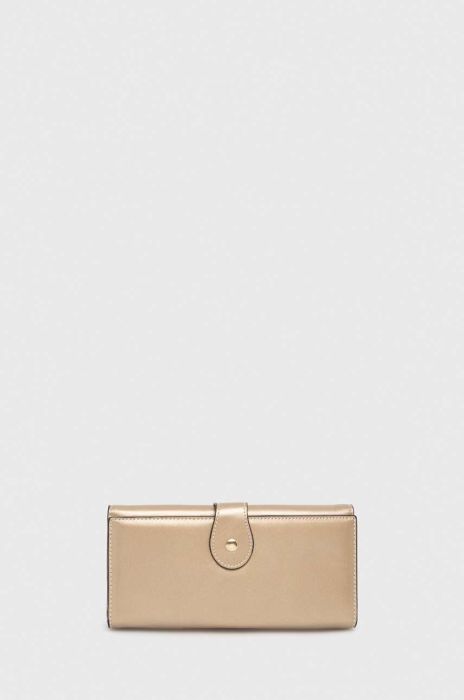 Шкіряний гаманець Answear Lab жіночий колір золотий