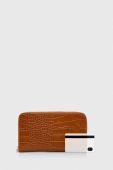 Шкіряний гаманець Answear Lab жіночий колір коричневий (3635718)