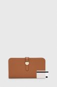 Шкіряний гаманець Answear Lab жіночий колір коричневий (3652057)