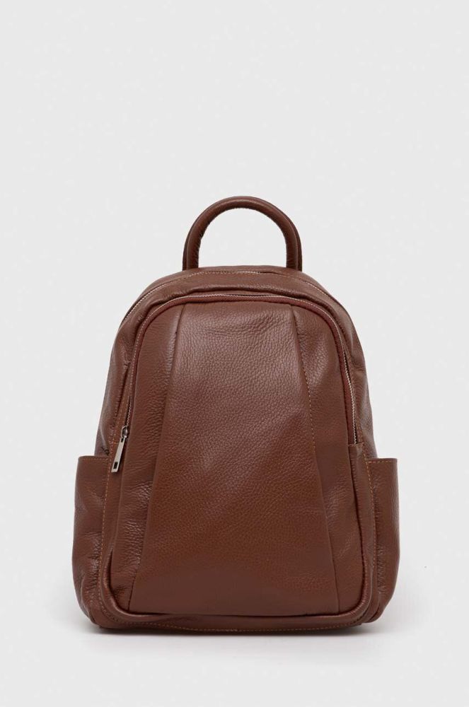 Шкіряний рюкзак Answear Lab жіночий колір коричневий малий однотонний (3412480)