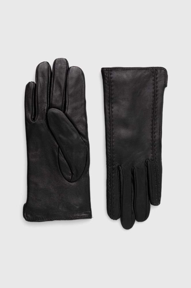 Шкіряні рукавички Answear Lab жіночі колір чорний (3606621)