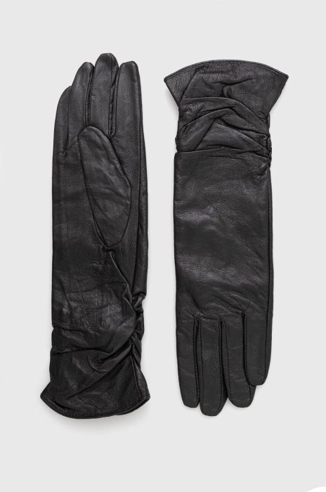 Шкіряні рукавички Answear Lab жіночі колір сірий