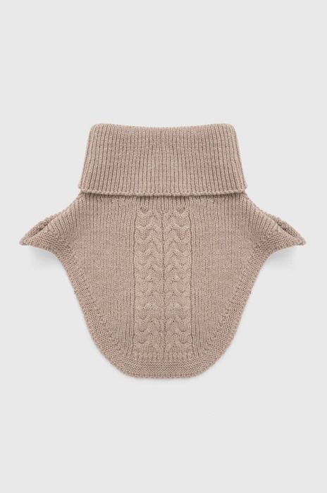 Снуд з домішкою вовни Answear Lab колір бежевий однотонний