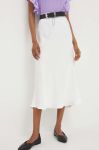 Спідниця Answear Lab колір білий midi розкльошена (3307410) Спідниця Answear Lab колір білий midi розкльошена (3307410)