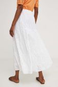 Бавовняна спідниця Answear Lab колір білий maxi розкльошена