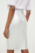 Спідниця Answear Lab колір срібний mini олівець