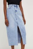 Джинсова спідниця Answear Lab maxi пряма колір блакитний (3311453)