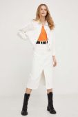 Джинсова спідниця Answear Lab колір білий midi пряма (3354918)