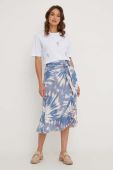 Спідниця Answear Lab midi розкльошена колір блакитний (3352403)