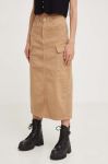 Спідниця Answear Lab колір бежевий midi пряма (3398613) Спідниця Answear Lab колір бежевий midi пряма (3398613)