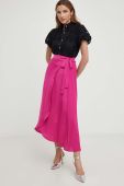 Спідниця Answear Lab колір рожевий maxi пряма