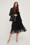 Спідниця Answear Lab колір чорний midi розкльошена (3494210) Спідниця Answear Lab колір чорний midi розкльошена (3494210)