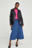 Джинсова спідниця Answear Lab midi розкльошена колір блакитний (3452241)