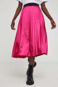 Спідниця Answear Lab X Лімітована колекція NO SHAME колір рожевий maxi розкльошена Спідниця Answear Lab X Лімітована колекція NO SHAME колір рожевий maxi розкльошена