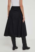 Бавовняна спідниця Answear Lab колір чорний midi розкльошена (3498275)