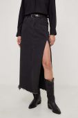 Джинсова спідниця Answear Lab X Лімітована колекція NO SHAME колір чорний maxi пряма