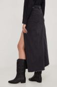 Джинсова спідниця Answear Lab X Лімітована колекція NO SHAME колір чорний maxi пряма