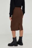 Спідниця Answear Lab колір коричневий maxi олівець