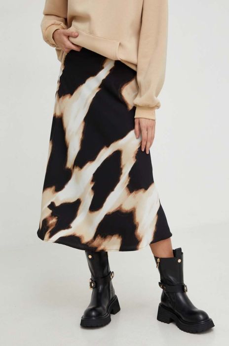 Спідниця Answear Lab колір бежевий maxi розкльошена (3619582)