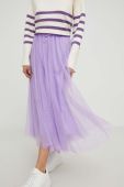 Спідниця Answear Lab колір фіолетовий maxi розкльошена