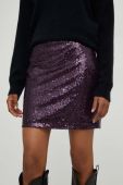 Спідниця Answear Lab колір фіолетовий mini олівець