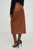 Спідниця Answear Lab колір коричневий midi пряма