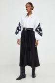 Спідниця Answear Lab колір чорний midi розкльошена (3679927)