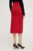 Бавовняна спідниця Answear Lab колір червоний midi олівець