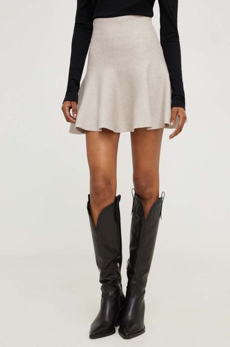 Спідниця Answear Lab колір сірий mini розкльошена (3689766) Спідниця Answear Lab колір сірий mini розкльошена (3689766)