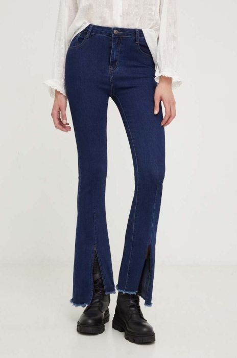Джинси Answear Lab жіночі висока посадка колір темно-синій (3417316)