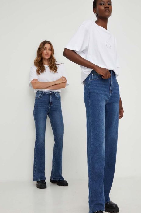 Джинси Answear Lab жіночі висока посадка колір блакитний (3539256)