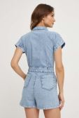 Джинсовий комбінезон Answear Lab з бавовни з коміром колір блакитний (3352411)