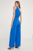 Комбінезон Answear Lab овальне декольте колір блакитний