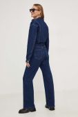 Джинсовий комбінезон Answear Lab колір синій з коміром