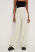 Штани Answear Lab жіночі колір бежевий широке висока посадка (3333763)