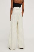 Штани Answear Lab жіночі колір бежевий широке висока посадка (3333763)