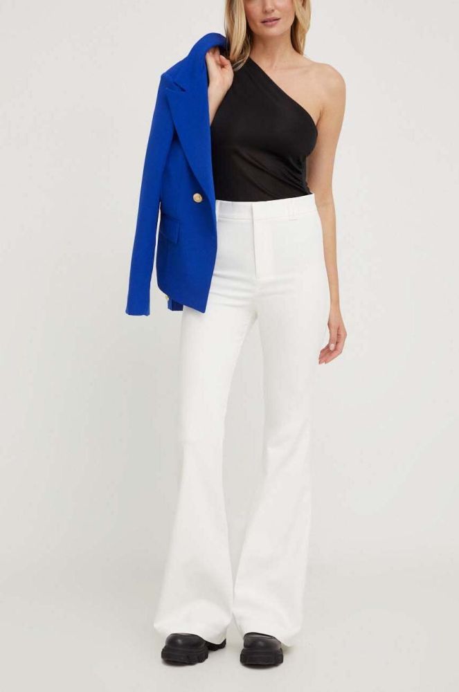 Штани Answear Lab жіночі колір білий кльош висока посадка