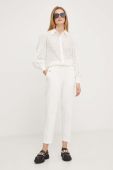 Штани Answear Lab жіночі колір білий пряме висока посадка (3380264)